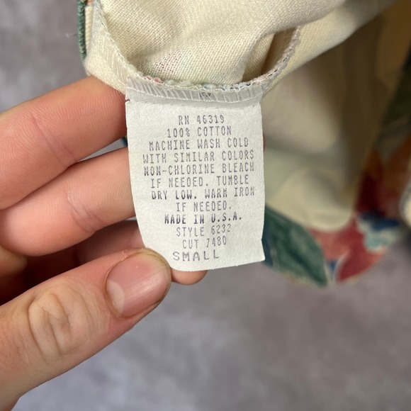 VTG 80s Orvis Floral Vest Womens Small Button Up Sleeveless Cottagecore USA Made - Picture 5 of 6